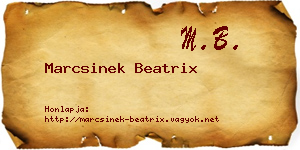Marcsinek Beatrix névjegykártya